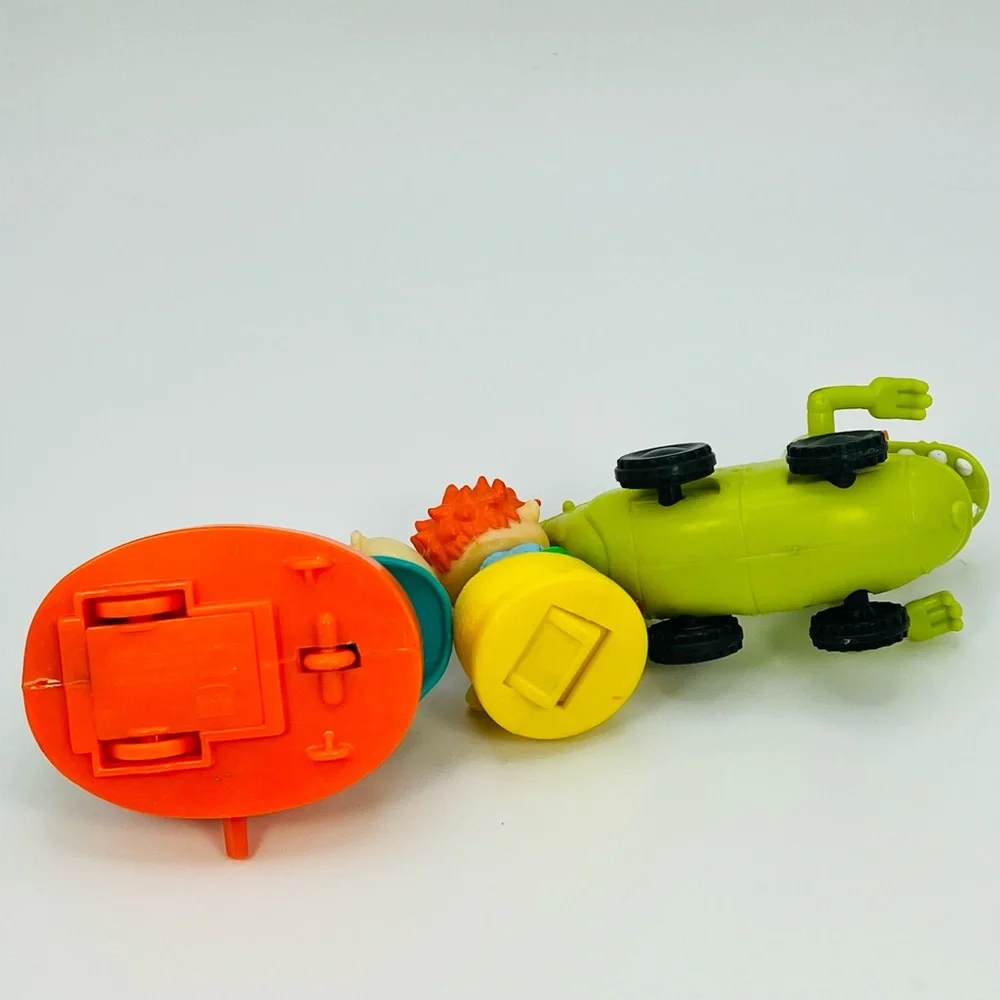 Rugrats Burger King Toys 1998 Lot Of 3 Phil Lil Chuckie Reptar Kids Meal VTG